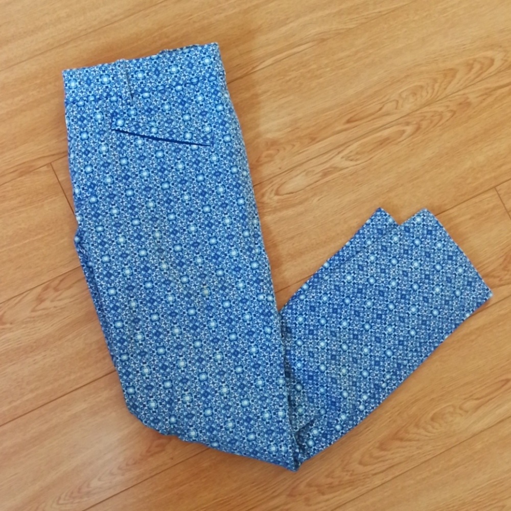 Blue printed trousers